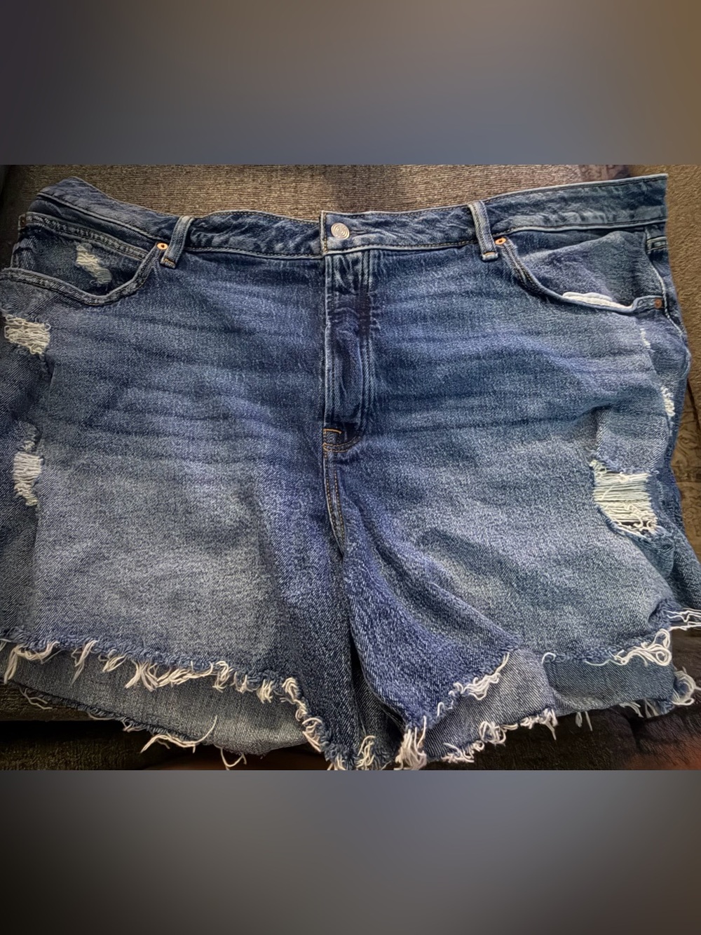 Maurices Distressed Blue Denim Cutoff Shorts